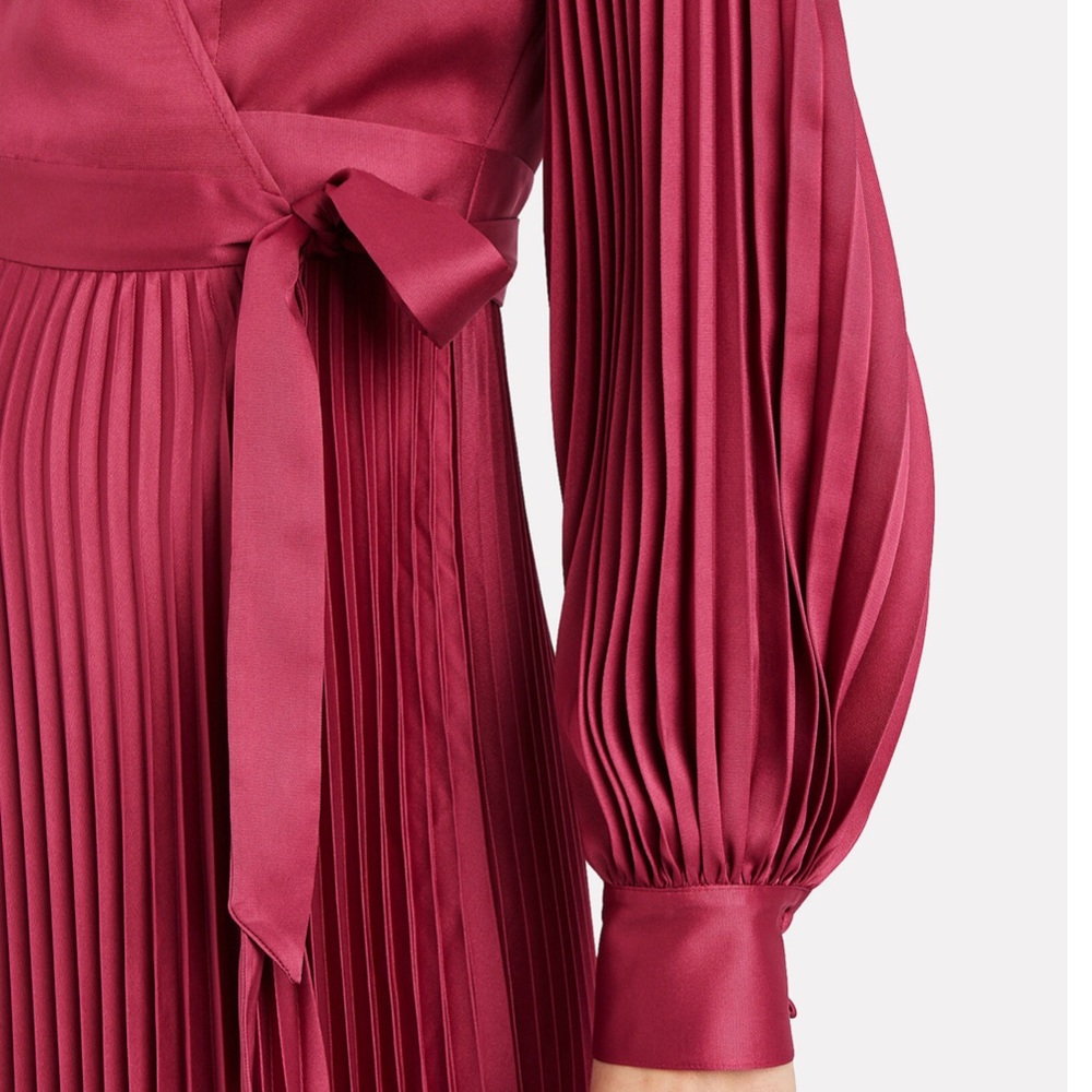 INTERMIX ALLISON PLEATED WRAP DRESS - Picture 2 of 2
